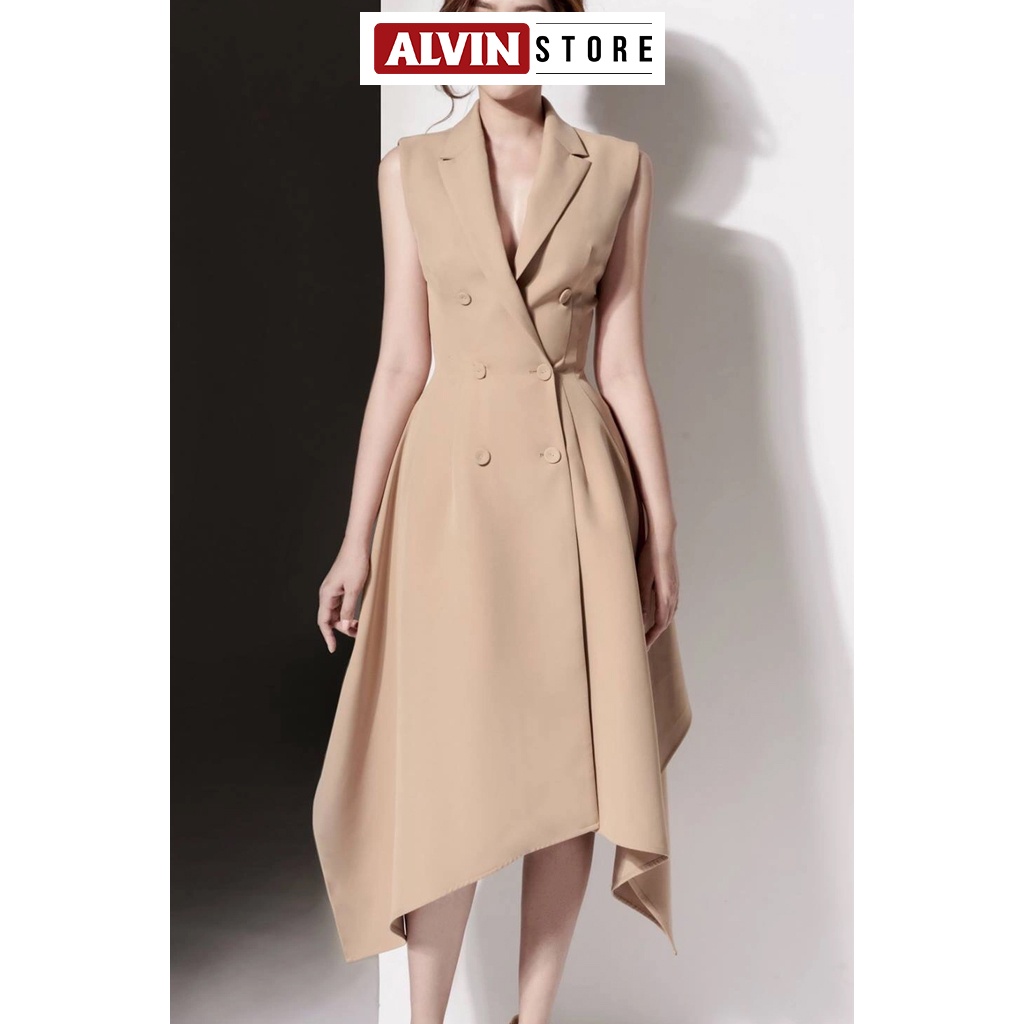 Đầm Xoè Vest Kiểu Đuôi Cá Sang Trọng Alvin Store 0757
