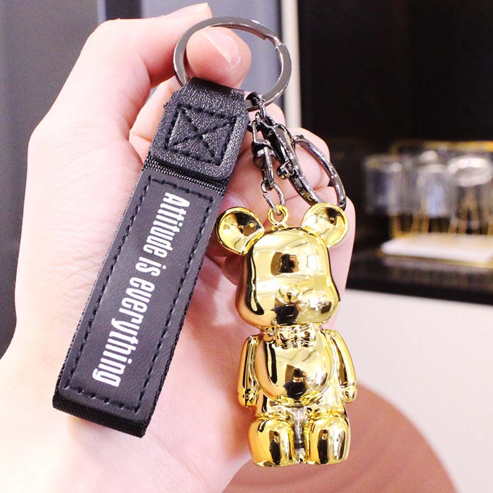 Móc khóa hình gấu hoạt họa nhiều màu sắc tùy chọn đáng yêu