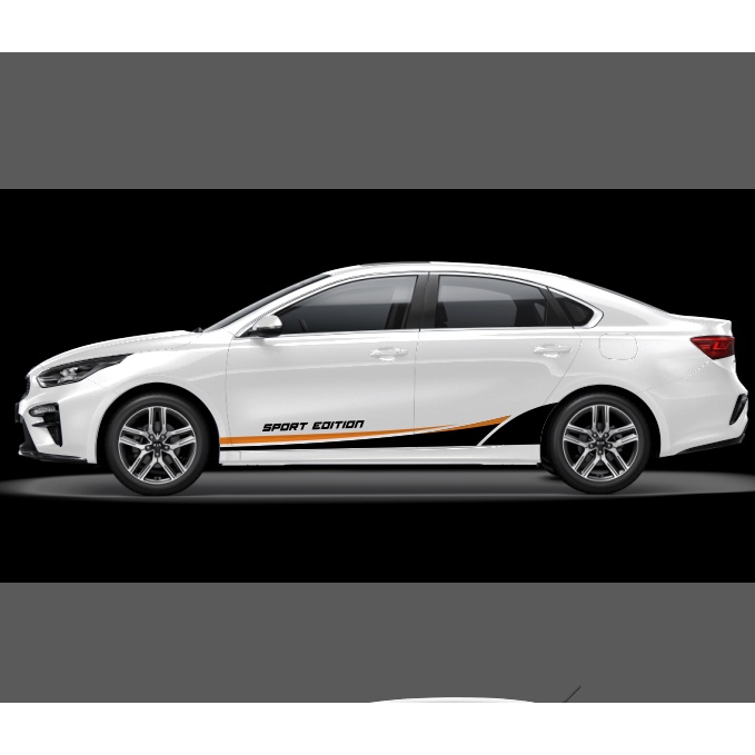 Tem decal dán sờn ô tô đơn giản xe sáng màu