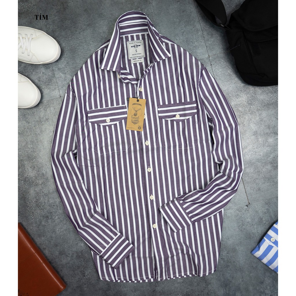 sơ mi Nam dài tay phối sọc - F&P | BigBuy360 - bigbuy360.vn