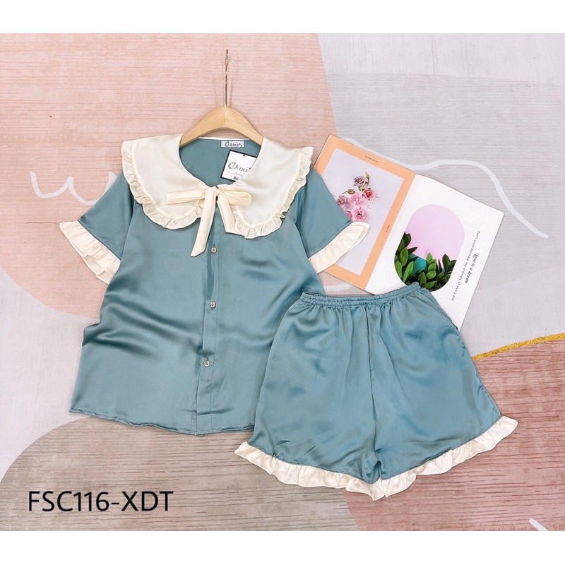 [FREESHIP] Đồ ngủ nữ mặc nhà lụa satin cực mát, tay ngắn quần đùi siêu xinh, độc lạ, họa tiết dễ thương | BigBuy360 - bigbuy360.vn