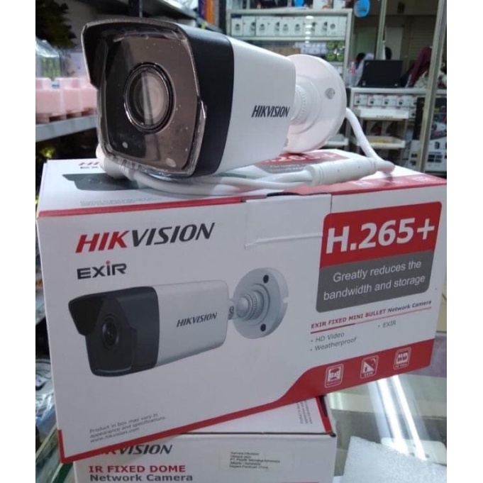 Camera IP 4MP thân trụ ngoài trời có mic, HIKVISION DS-2CD1043G0-IUF 1043 1023 (Chính hãng)