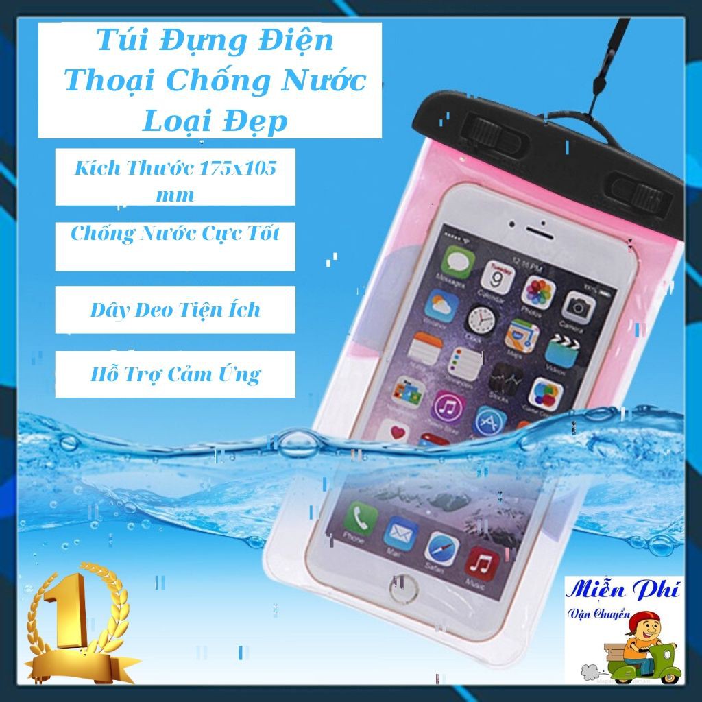 Túi Đựng Điện Thoại Chống Nước Mẫu Mới 2 Mặt Trong Suốt Đa Dạng Màu Sắc