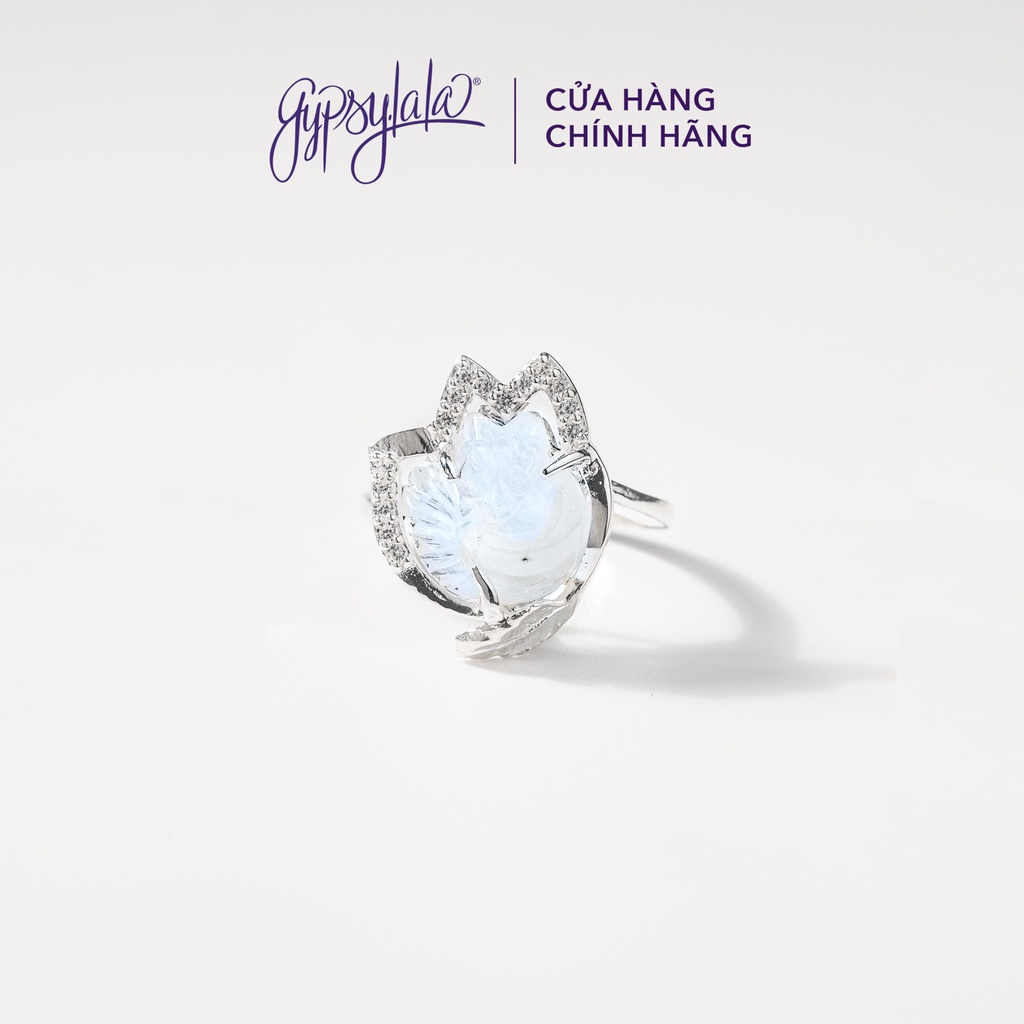 Nhẫn Hồ Ly Đá Ánh Trăng Thiên Nhiên May Mắn Không Kị Mệnh SP003999 Gypsy.lala