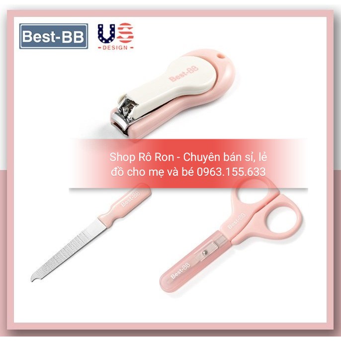 Vỉ bấm móng tay BEST BB - Bộ cắt móng tay 3 chi tiết cho bé - Shoproron