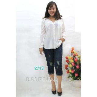 BIGSIZE - Quần jean lửng <85kg 2713