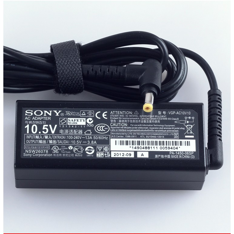 Sạc laptop sony 10.5v 3.8A chính hãng