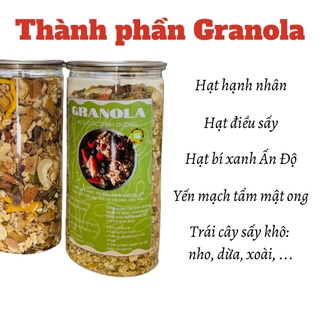 Combo 1kg ngũ cốc granola ăn kiêng không đường 2s65