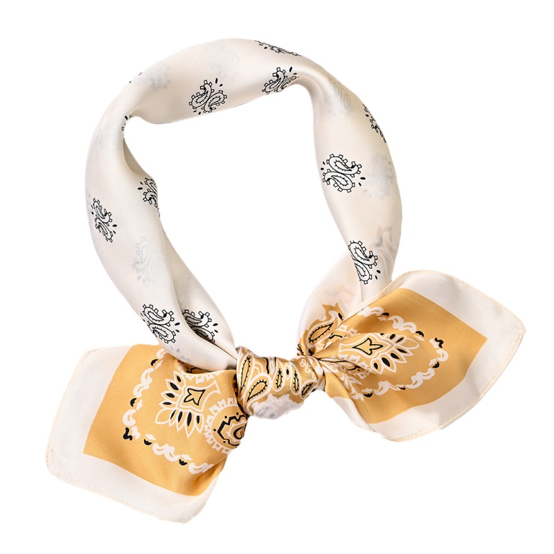 Set 7 Khăn Quàng Cổ Lụa Satin Giả Vuông Đa Ứng Dụng