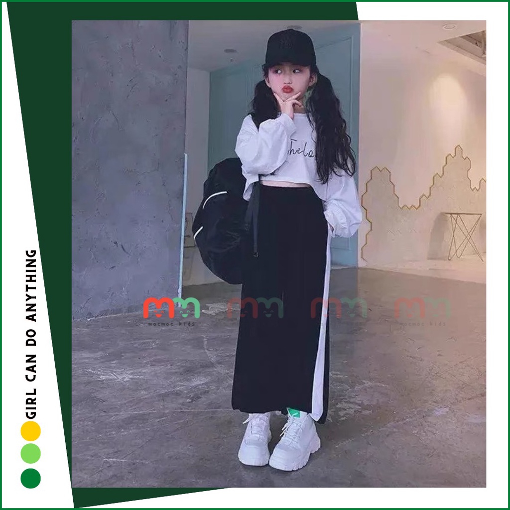 Áo thun dài tay bé gái thu đông chất da cá cao cấp mềm ấm cho bé 12kg đến 60kg
