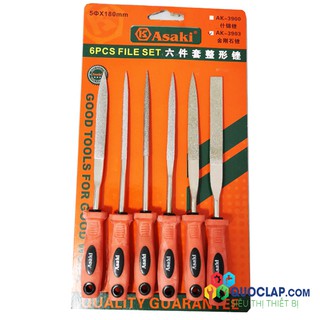 Bộ giũa ASAKI 6 món phi 3x140mm