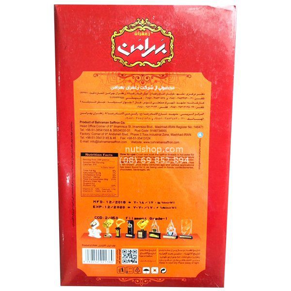 Nhuỵ hoa nghệ tây saffron supernegin bahraman loại 1