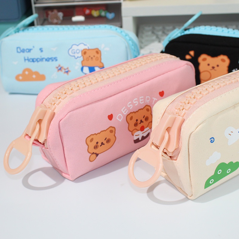 Hộp Đựng Bút Loại Khóa Kéo To Tiện Dụng Cho Bé Kích Thước 20 x 9,5 x 7cm