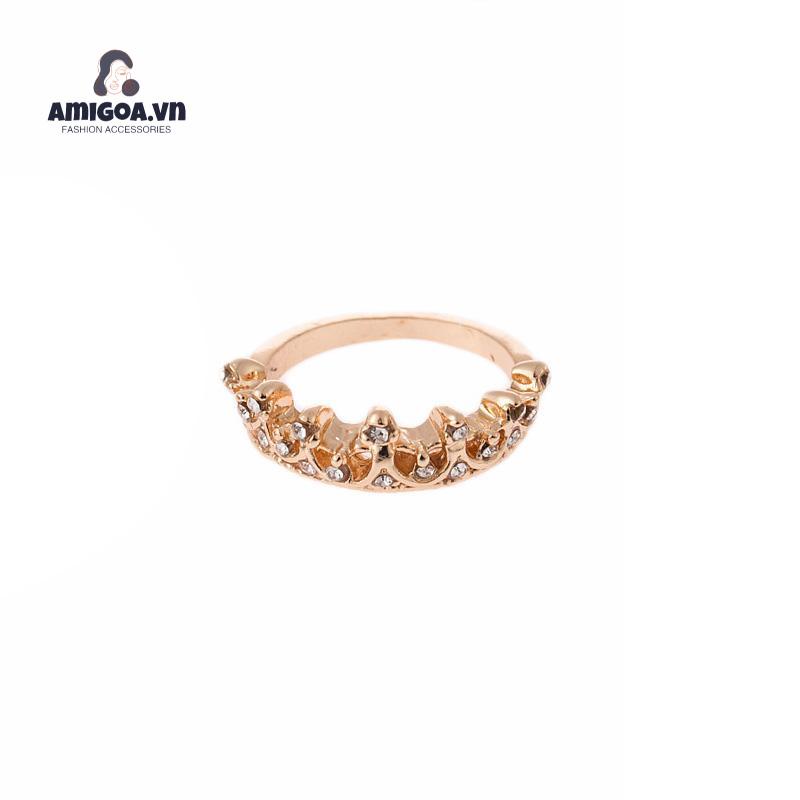 ✨✨Nhẫn Hình Vương Miện Đính Đá Thời Trang Cho Nữ