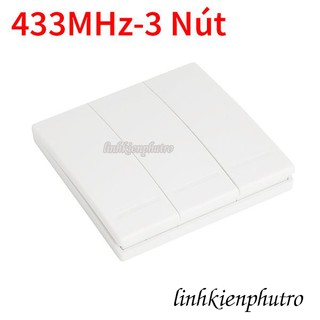 Công tắc nút nhấn điều khiển rf 433mhz trắng - 3 nút