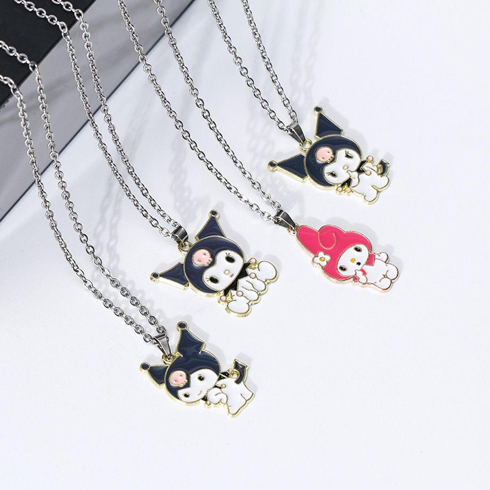 Aaron1 Vòng Cổ Choker Họa Tiết Hoạt Hình Phong Cách Hàn Quốc Ngọt Ngào Đơn Giản Cho Nữ Kuromi
