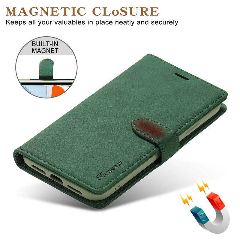 Ốp điện thoại da dạng ví nắp lật từ tính có ngăn đựng thẻ cho For iPhone X XS 12 11 Pro Max Mini 6 6s 7 8 Plus SE 2020