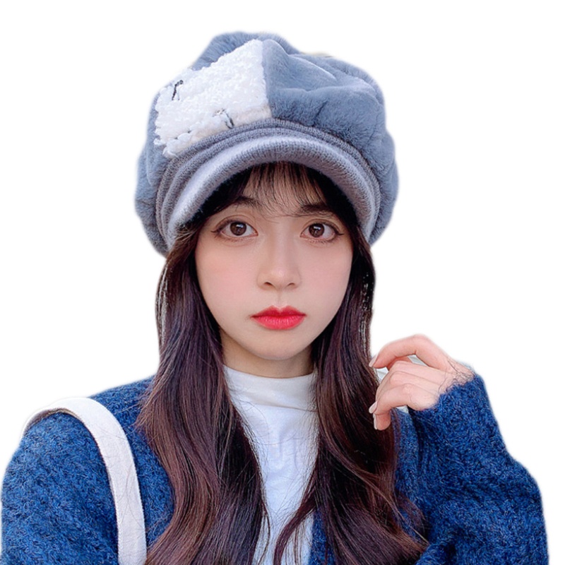 Han Mũ Beret Đính Bóng Lông Bát Giác Cho Họa Sĩ / Giáng Sinh / Halloween / Giáng Sinh