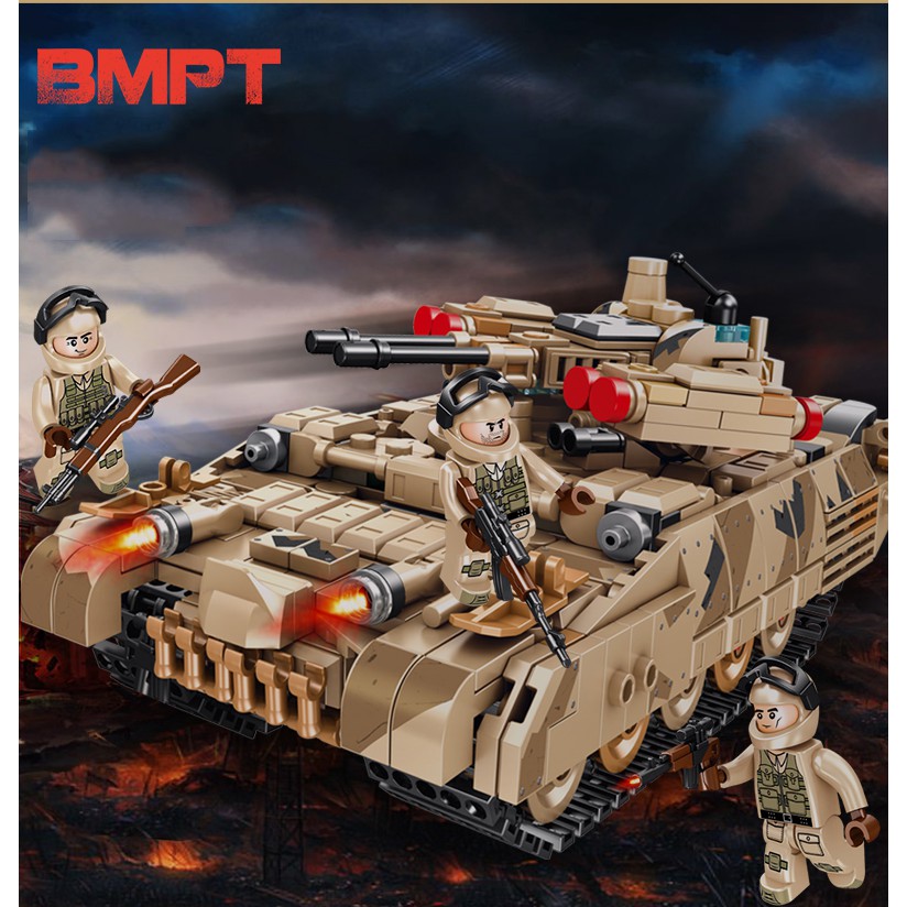 Đồ chơi Lắp Ráp Tank Biến Hình Robot - Panlos 621023 Tank Quân đội Nga - 822 mảnh ghép