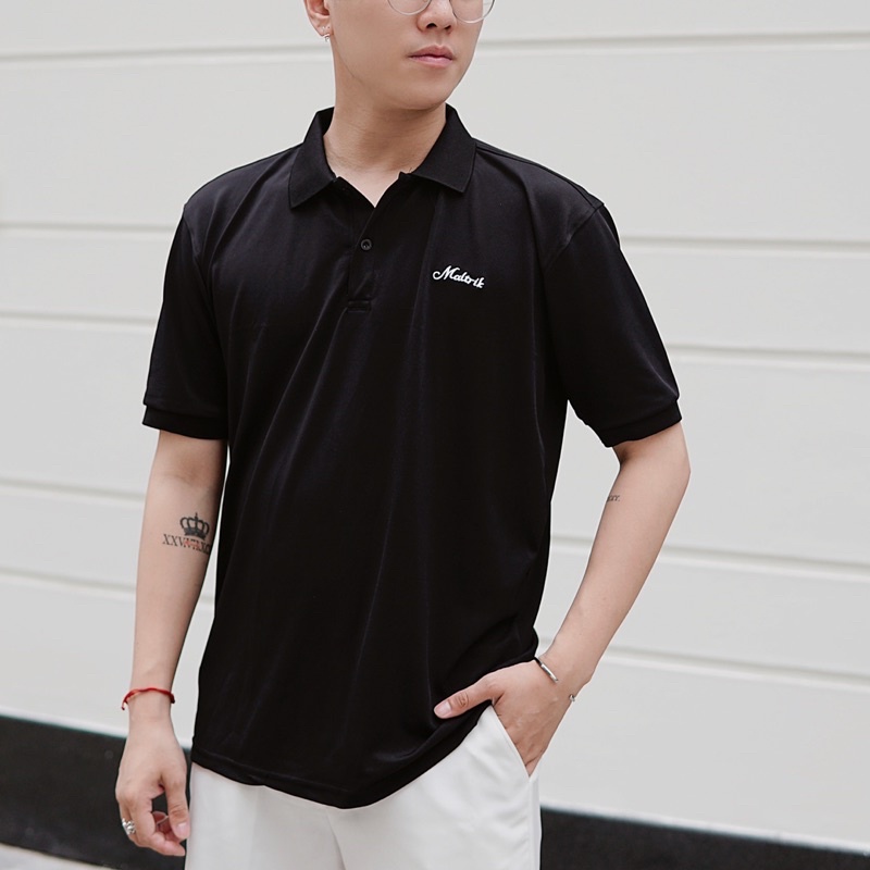 Áo polo nam cổ bẻ thêu chữ MALTRIK trước ngực BIGSIZE form rộng thoáng mát có size lớn cho người béo đến 100kg