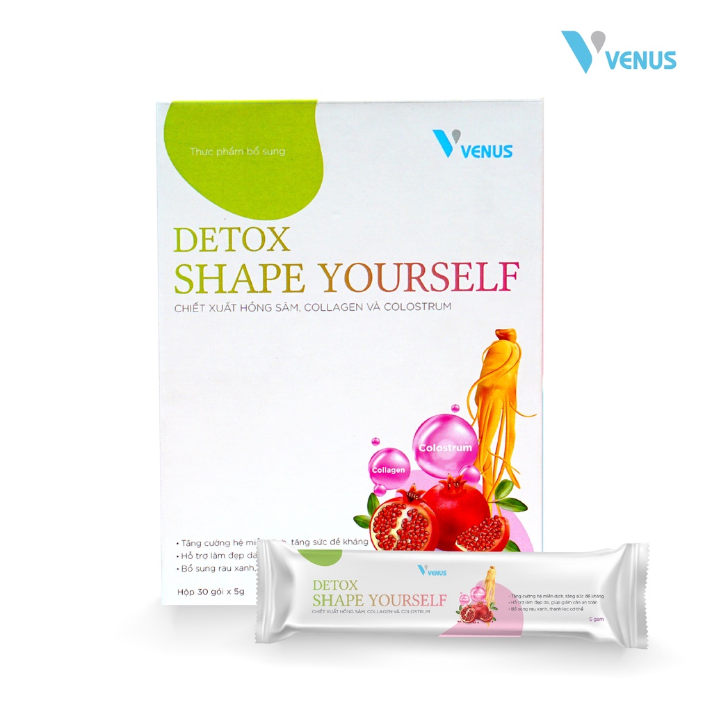 Detox Shape yourself – hỗ trợ giảm cân an toàn, làm đẹp da, bổ sung rau xanh, thanh lọc cơ thể (Hộp 30 gói)
