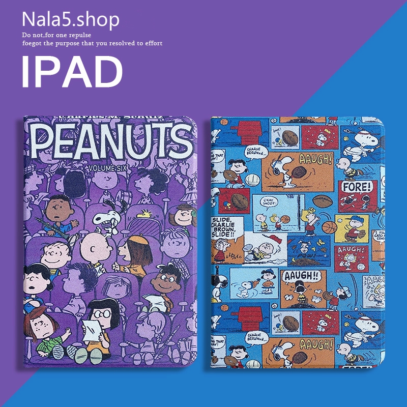 Bao da dẻo họa tiết hoạt hình Snoopy cho Ipad Air 1/2 Ipad Mini 1/2/3/4/5 Ipad Pro 2017 2018 9.7 Ipad 5/6/10.2/air