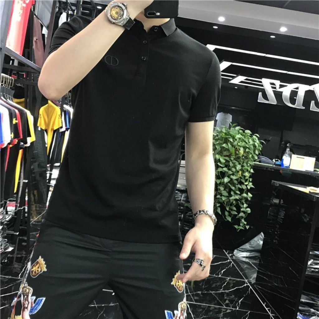 Áo POLO Nam Cao Cấp vải cotton cá sấu form chuẩn có thêu Logo ngực - T4