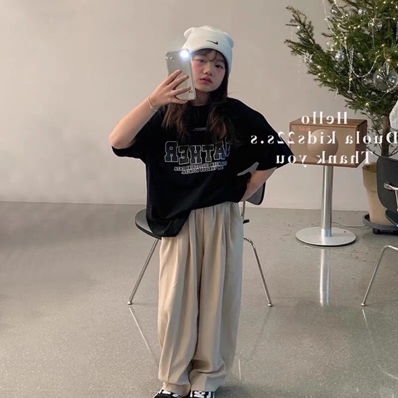 Áo Thun Cotton Tay Ngắn Phong Cách Hàn Quốc Thời Trang Mùa Hè Hàng Mới Dành Cho Bé Gái 2022