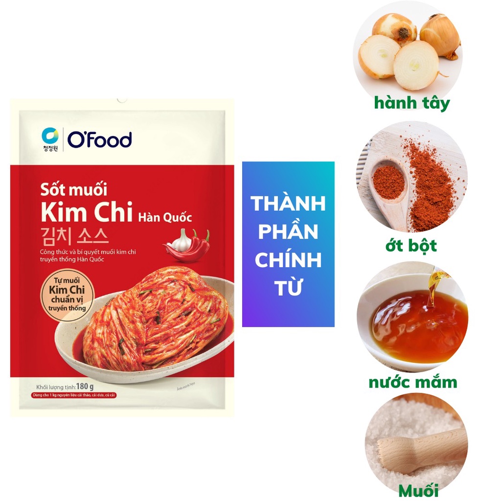 Sốt muối kim chi Hàn Quốc O'Food (180g)