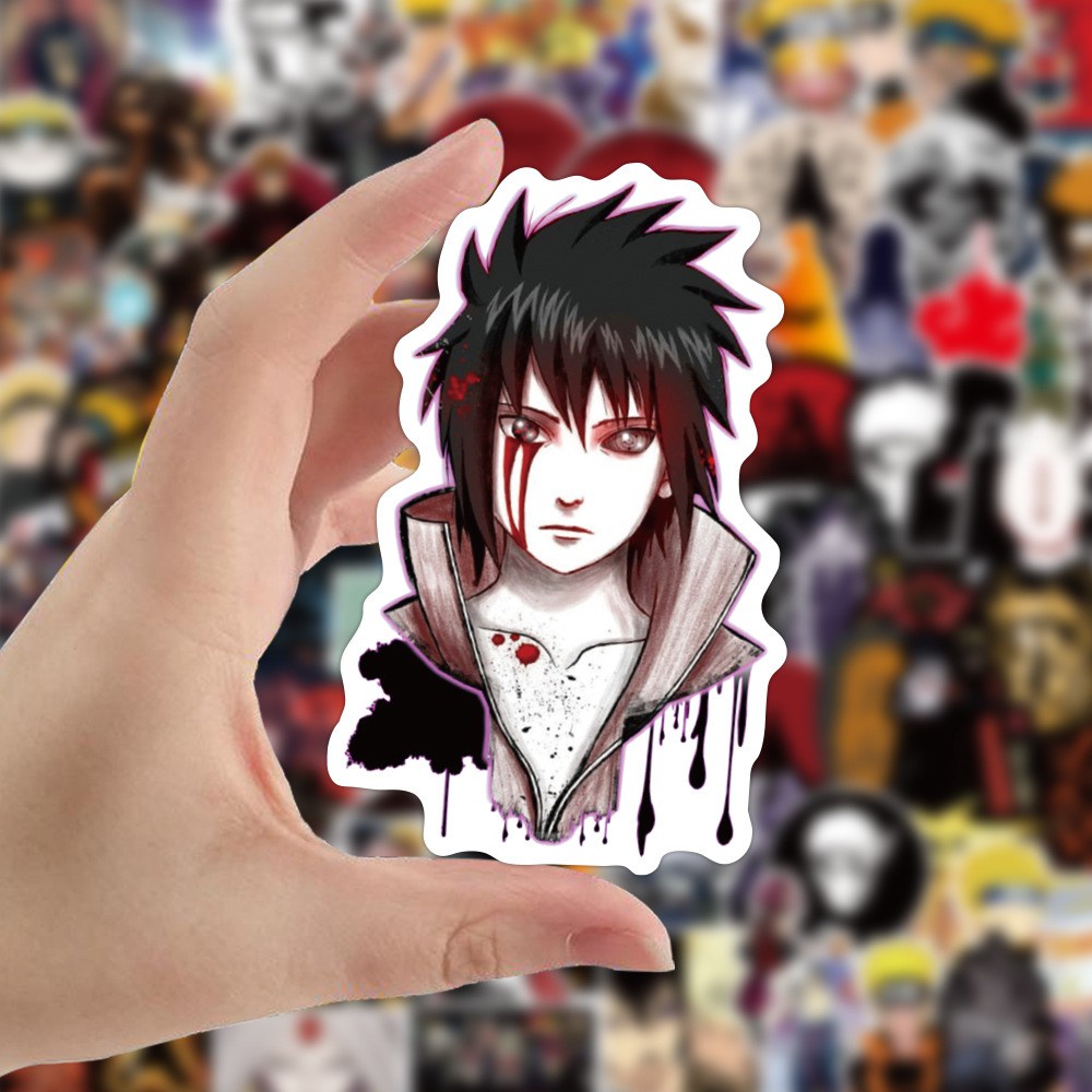 Set 100 / 50 / 25 / 10 sticker hoạt hình naruto uzumaki sasuke sakura kakashi chống nước trang trí đa năng