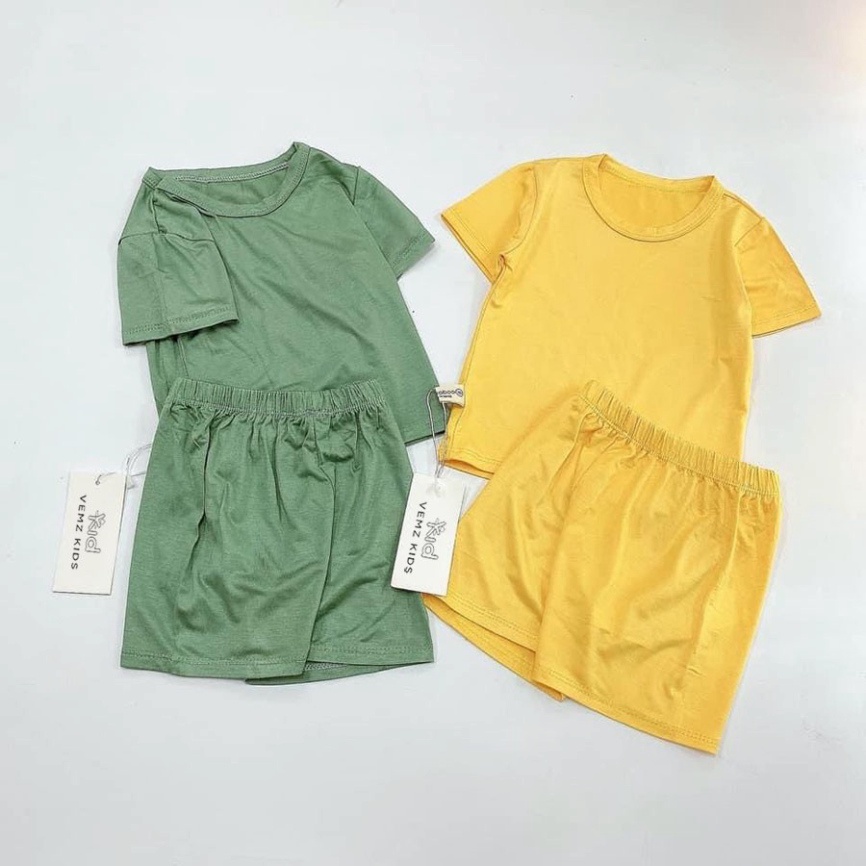 (Hàng Xưởng) Set Bộ Quần Áo Bé Trai, Bé Gái Vải Thun Lạnh Cộc Tay Mặc Nhà Mùa Hè Cho Bé (6 - 33kg) VEMZKIDS 3E95 (ảnh th