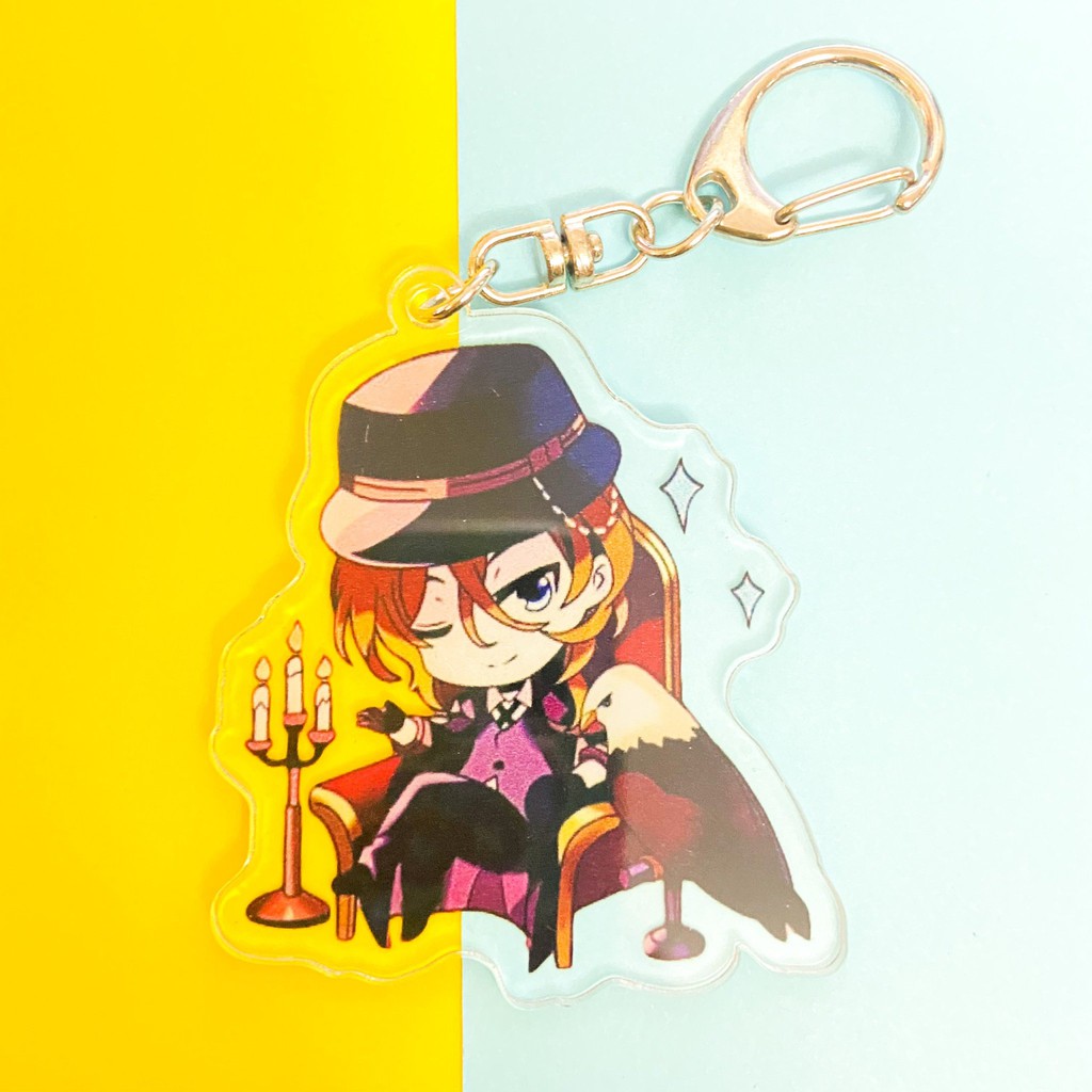 ( Mica trong acrylic ) Móc khóa BUNGOU STRAY DOGS VĂN HÀO LƯU LẠC VER THÚ CƯNG quà tặng xinh xắn dễ thương