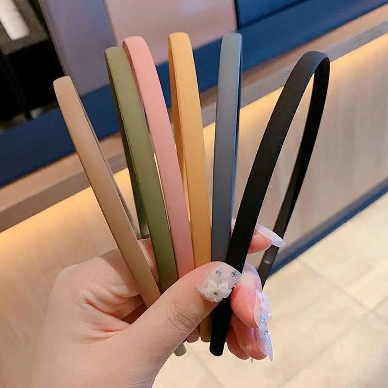 Băng Đô Cài Tóc Màu Trơn Đơn Giản Cho Nữ