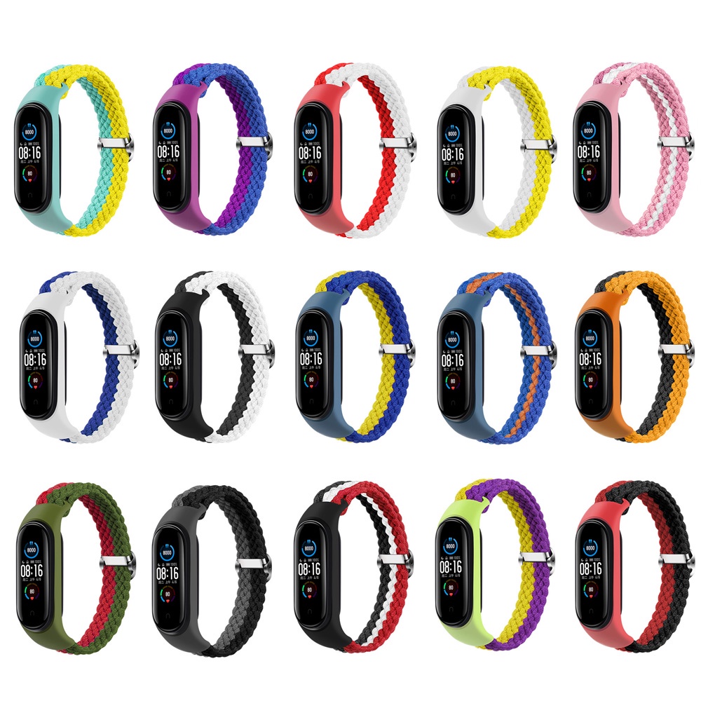 Dây Đeo Nylon Thoáng Khí Thay Thế Cho Đồng Hồ Thông Minh Xiaomi Mi Band 7 6 5 4 3