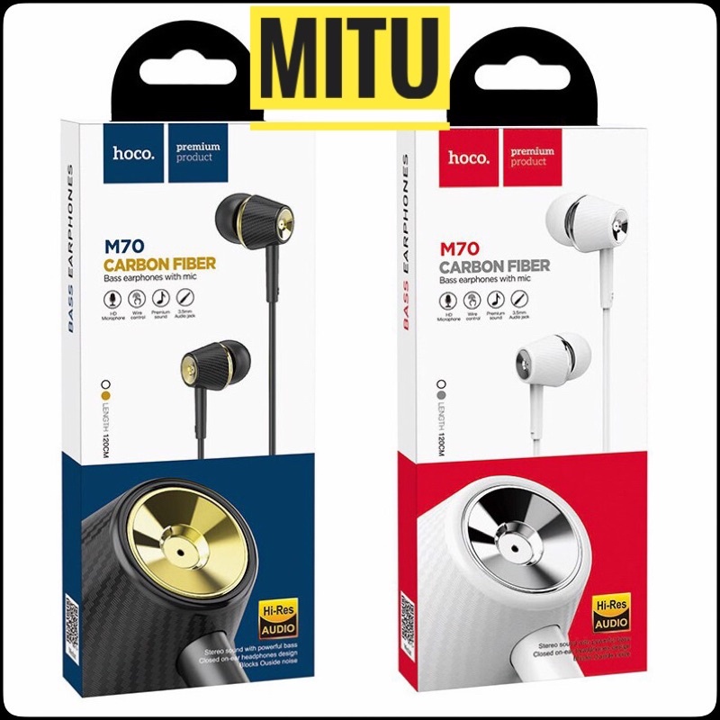 Tai nghe Hoco M70 dây dài 1.2M, jack 3.5 âm thanh cực hay - CHÍNH HÃNG