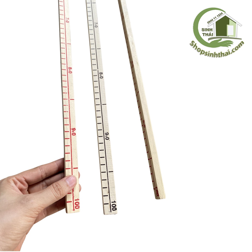 Thước gỗ đo cm, thước dài 1 mét  - bản rộng 2cm x dày 1cm