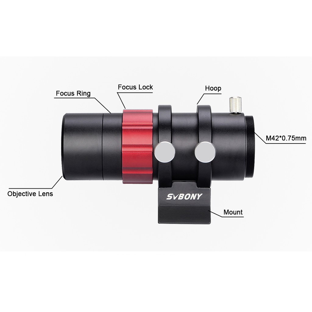 Svbony SV165 Mini Guide Phạm vi 30 mm F4 Tương thích với Máy ảnh hướng dẫn tự động ZWO QHY Orion