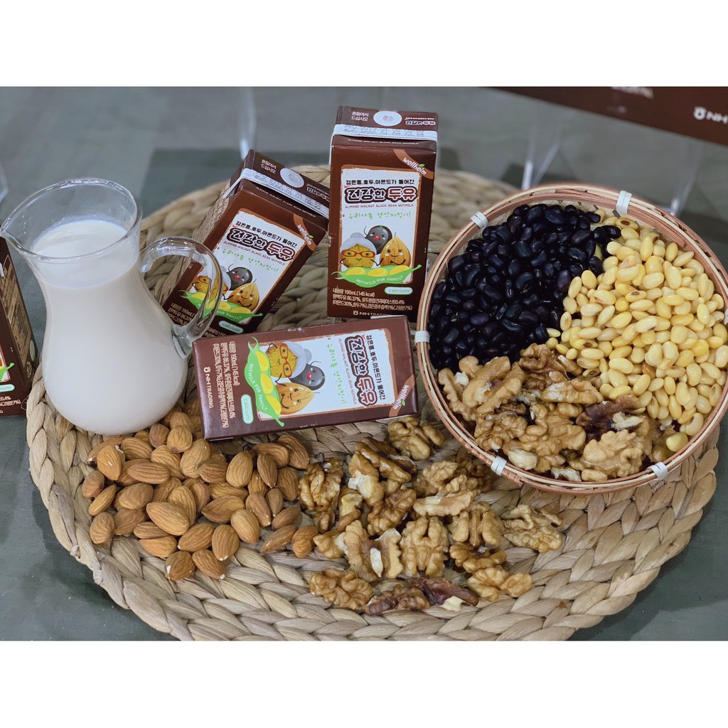 【GIÁ SẬP SÀN】Combo 3 Hộp Sữa Óc Chó Hạnh Nhân Đậu Đen Wellheim Hàn Quốc 190ml | BigBuy360 - bigbuy360.vn