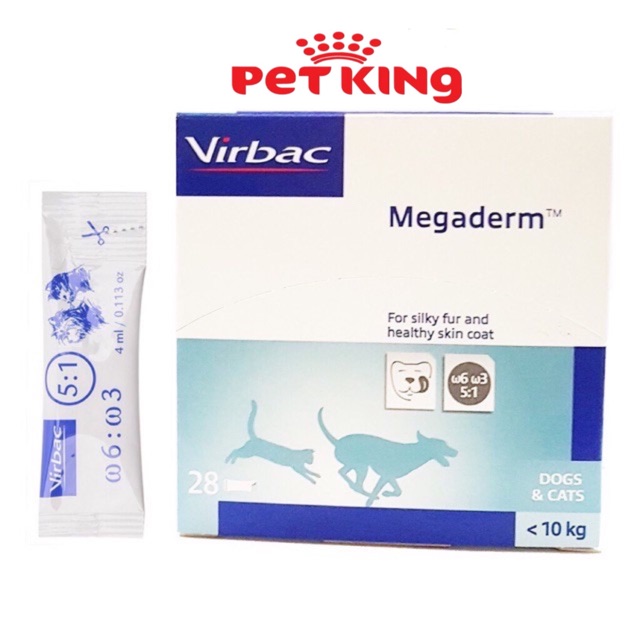 Gel Dinh Dưỡng Virbac Megaderm 4ml Dưỡng Lông và Da cho Chó Mèo