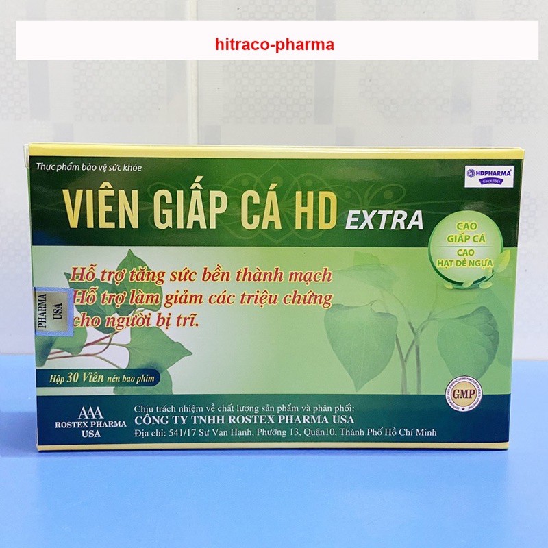 Viên giấp cá Hd extra - Hộp 30 viên