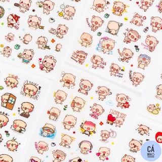 Set 6 sticker heo cute