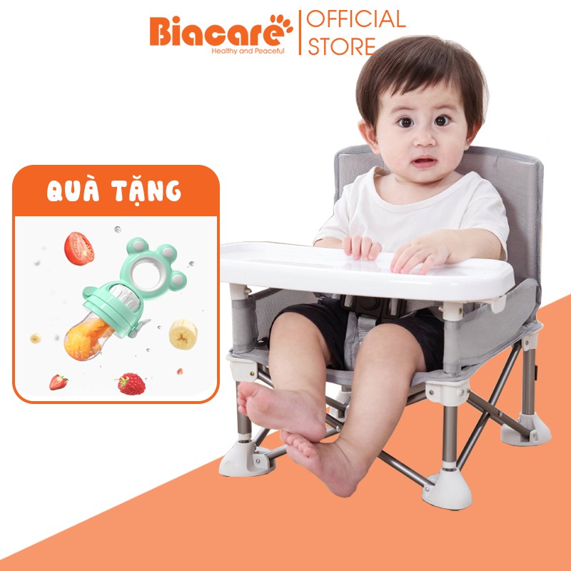 Ghế Ăn Dặm Gấp Gọn Biacare kiểu dáng Hàn Quốc Siêu Nhẹ Cho Bé, Ghế Ăn Dặm Du Lịch Gấp Gọn