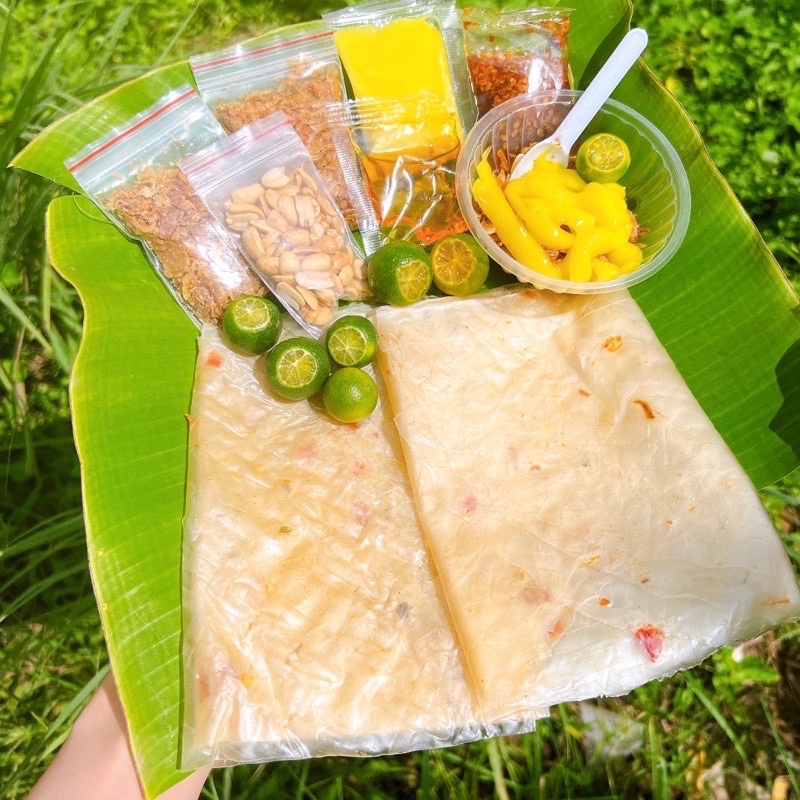 Bánh tráng dẻo cay + bơ tắc Tomyum