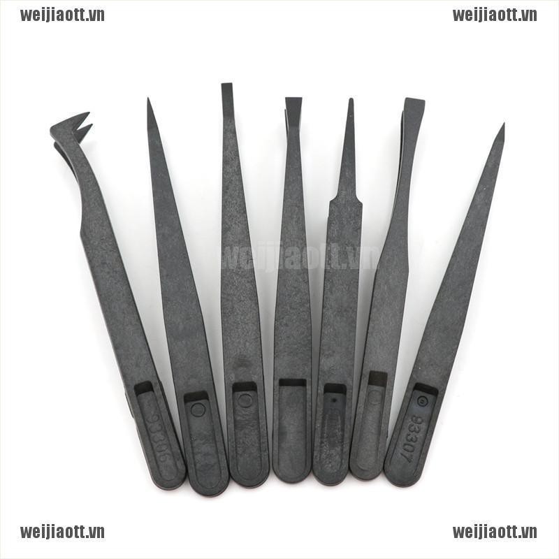 Set 7 nhíp nhựa chống tĩnh điện chuyên dụng