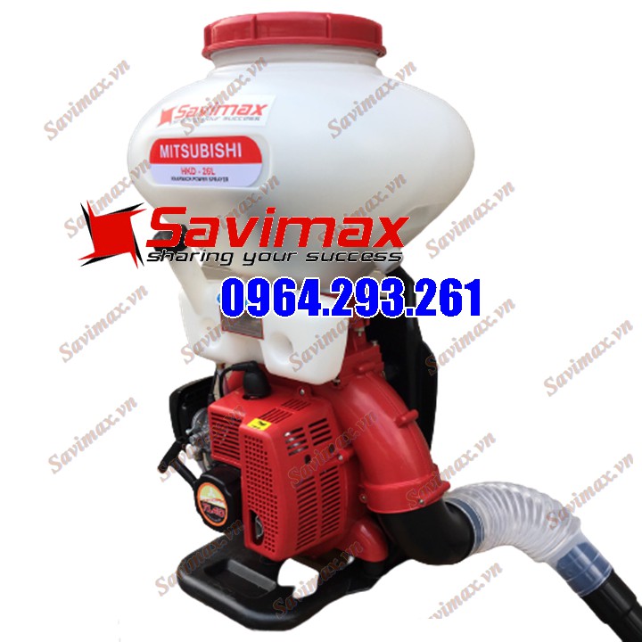 Máy phun vôi bột cho vườn cây ăn quả Mitsubishi HKD-26L động cơ 2 thì