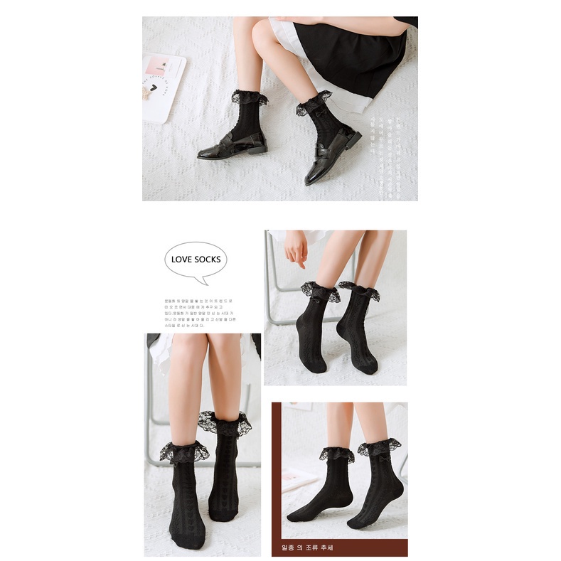 Vớ Ren Phong Cách Lolita Nhật Bản Dễ Thương Dành Cho Nữ