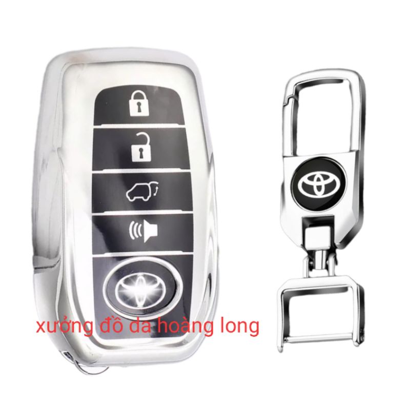 ốp bảo vệ chìa khoá toyota camry  2012 - 2018 Fortuner Hilux  Innova chìa thông minh smartkey