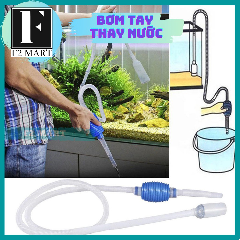 Bơm Tay Thay Nước Bể Cá | CLEAN PUMP đa năng 2 IN 1 thay nước