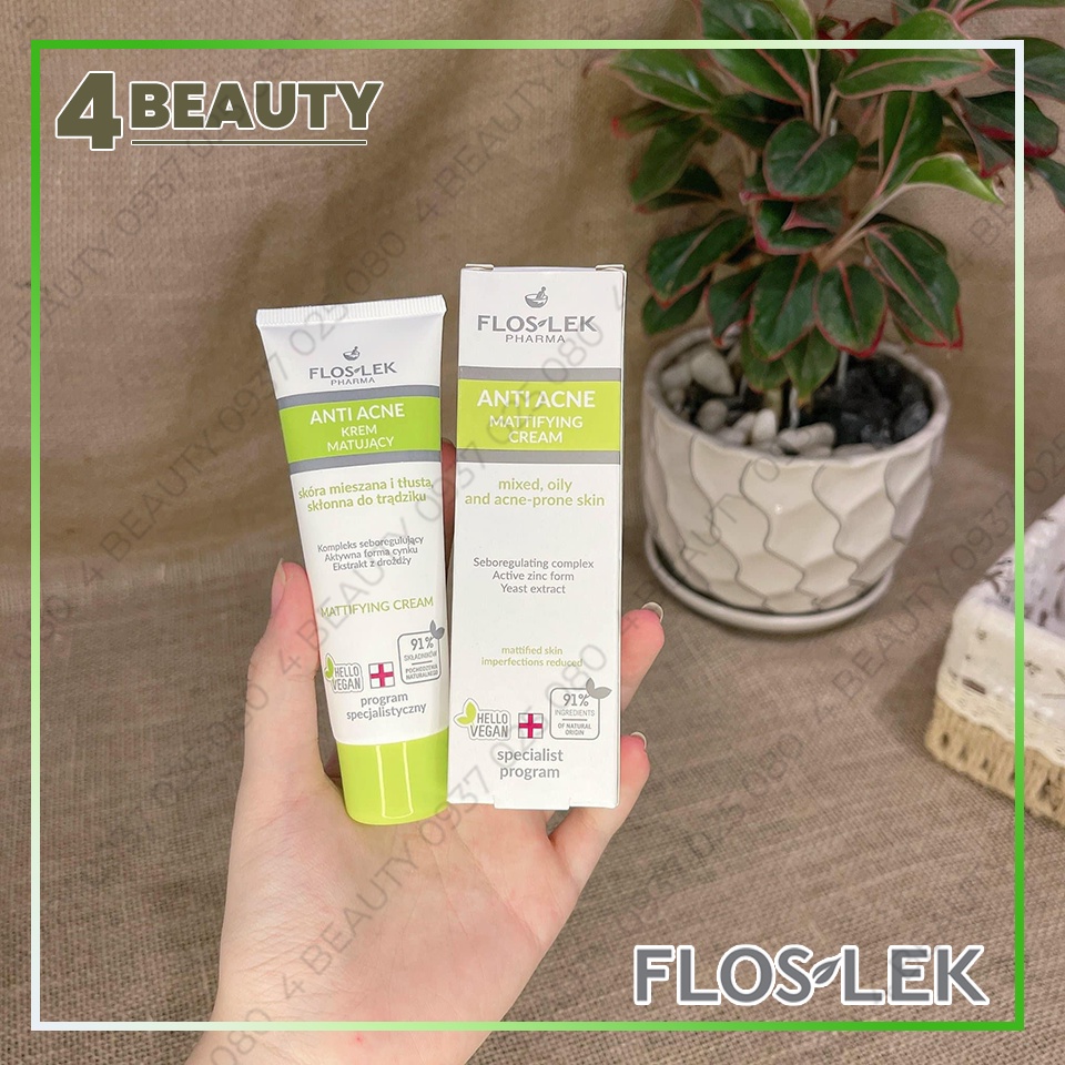 Kem Dưỡng Ẩm Và Kiểm Soát Dầu Floslek Anti Acne Mattifying Cream