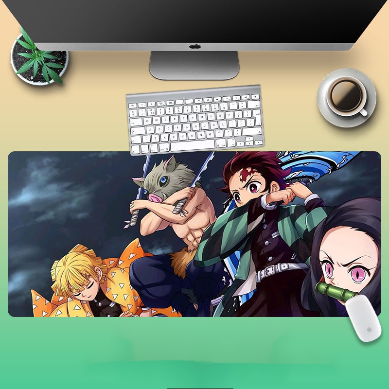 Thanh Gươm Diệt Quỷ DEMON SLAYER Kimetsu no Yaiba anime pad chuột lớn Miếng Lót Chuột, Bàn Di Chuột